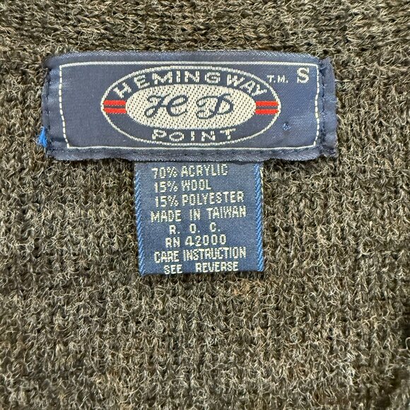 Vintage Hemingway Point Mens Wool Blend Button-Up Sweater Vest Plaid Size Small - Picture 3 of 10